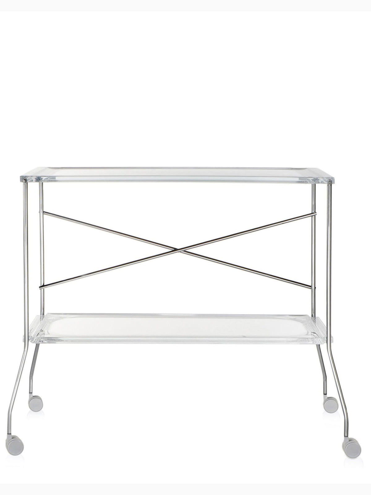 Flip Folding Trolley Table, Crystal, Kartell (3)