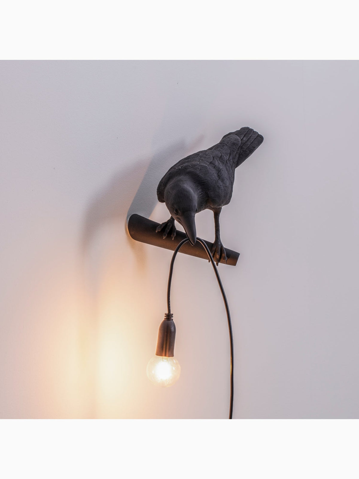 Bird Lamp Looking Left, Black, Seletti (4)