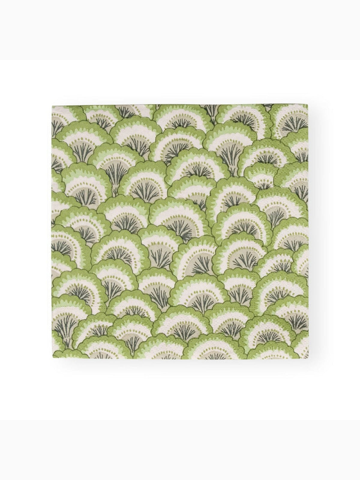 Pontchartrain Scallop Luncheon Napkins, Green, Caspari