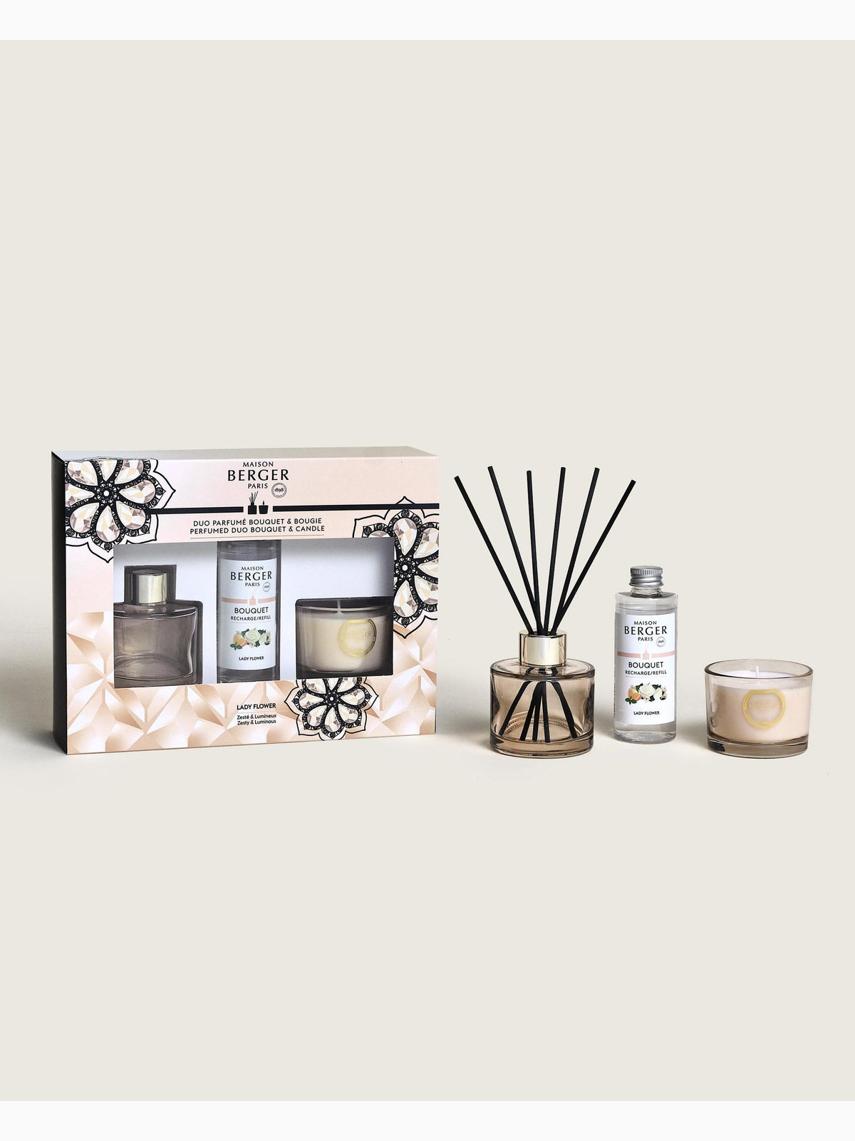 Eternity Mini Diffuser and Candle Duo, Nude, Lampe Berger (5)