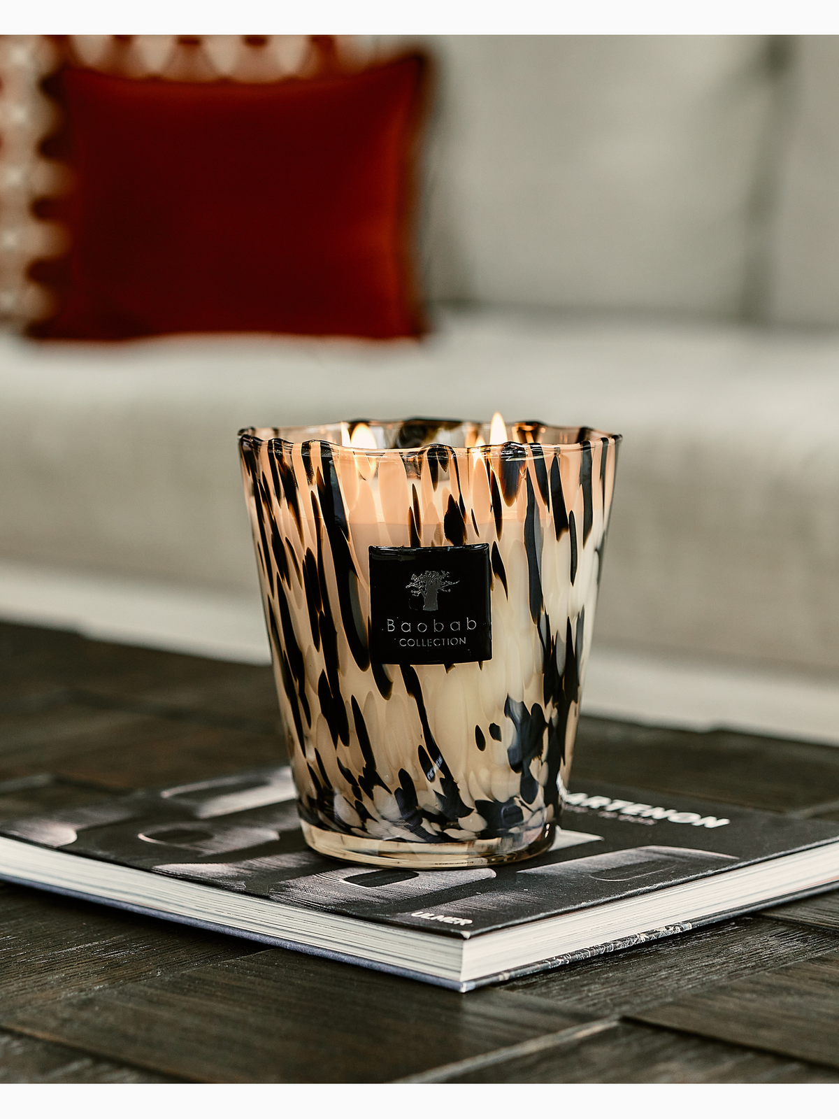 Pearls Black Scented Candle, Max 35, Baobab Collection
