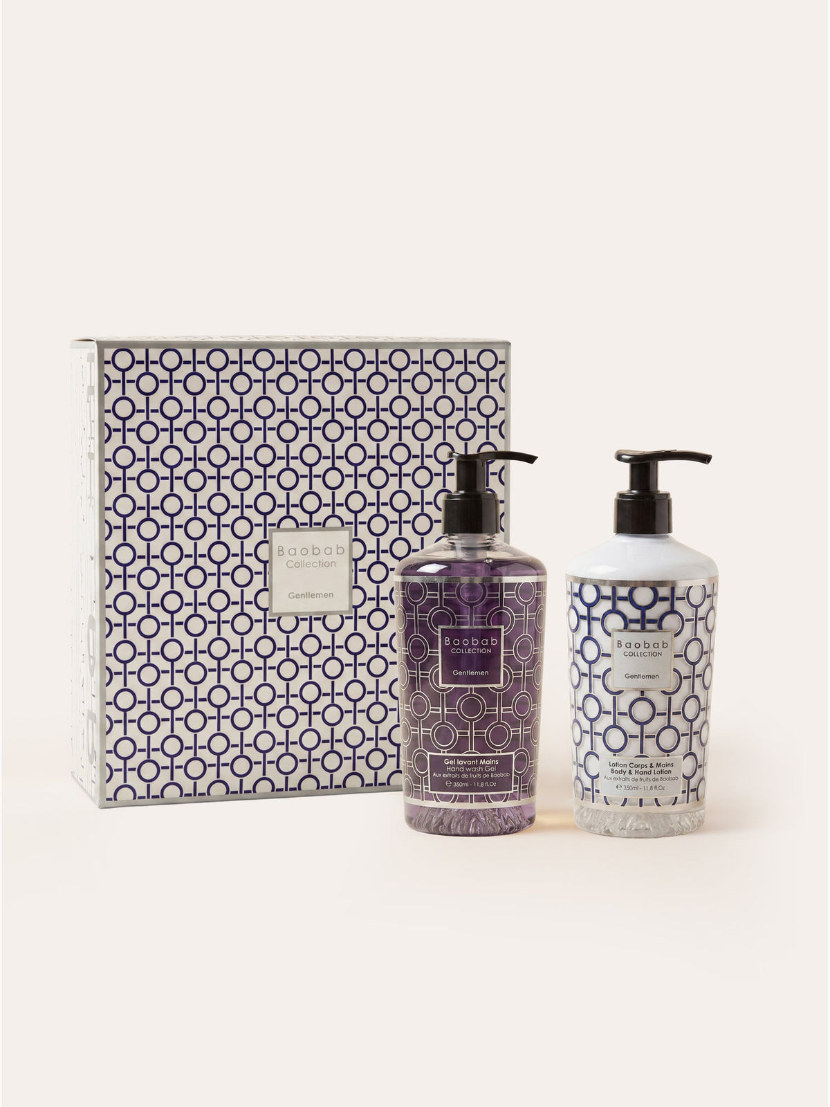 Gentlemen Hand Wash & Lotion Gift Box, 2 × 350 ml, Baobab Collection