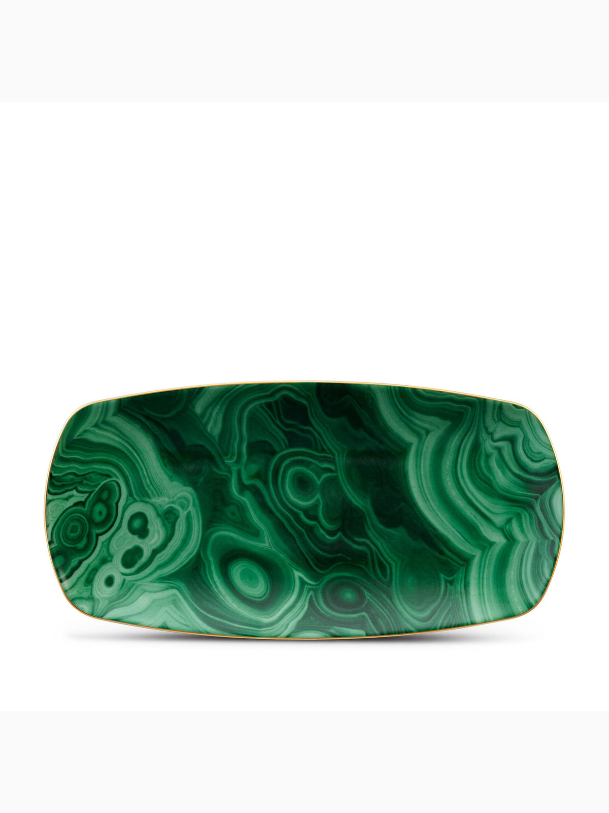 Malachite Rectangular Tray M, L'Objet