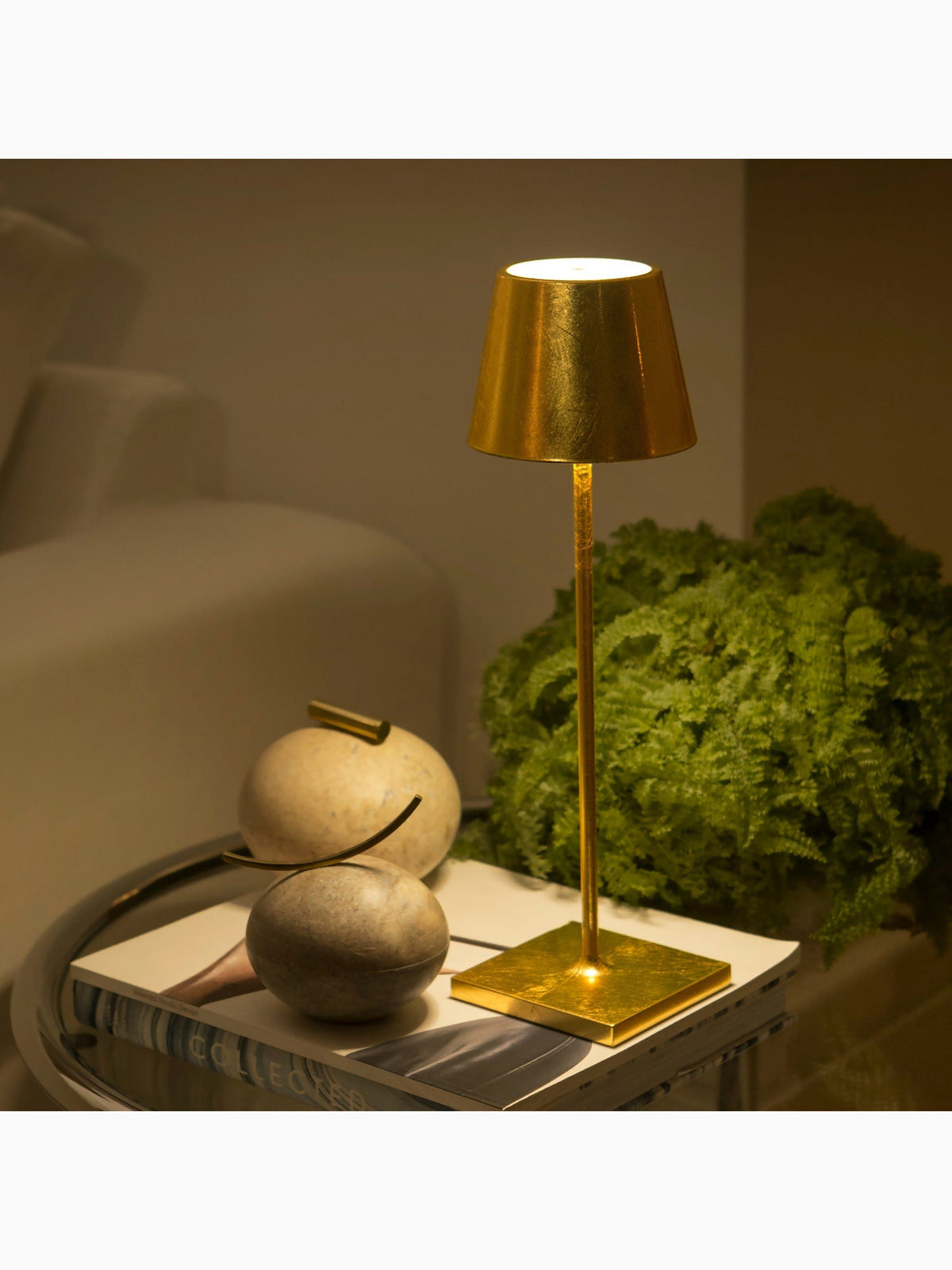 Poldina Pro Table Lamp, Gold Leaf, Zafferano (3)