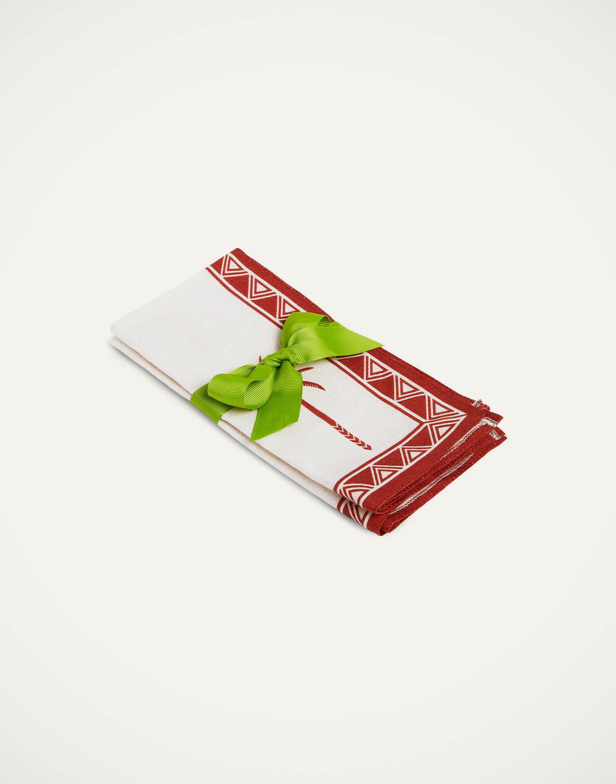 Date Palms Large Napkins Set of 2, Brick, La DoubleJ