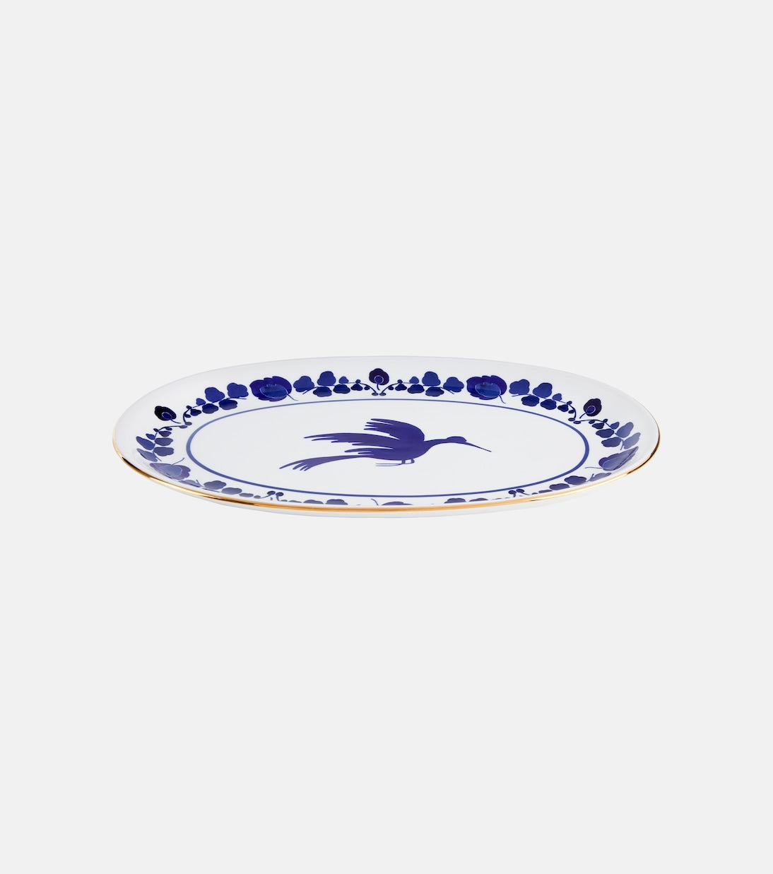 Wildbird Oval Platter, Blue, La DoubleJ