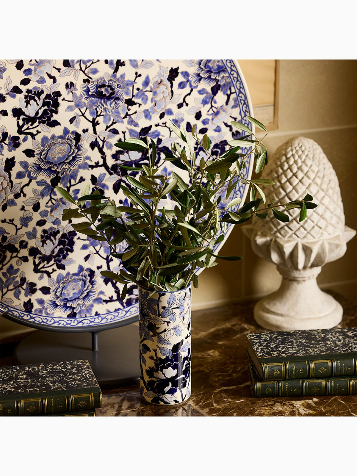 Pivoines Bleues Letter Tray, Gien (2)