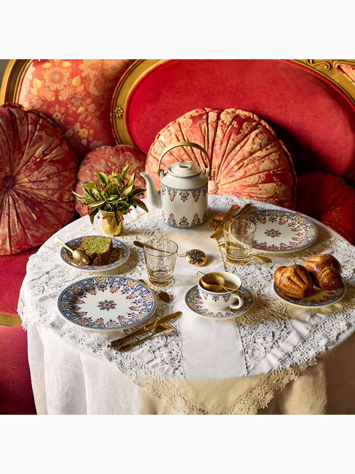 Rouen Or Dessert Plates, Set of 4, Gien (2)
