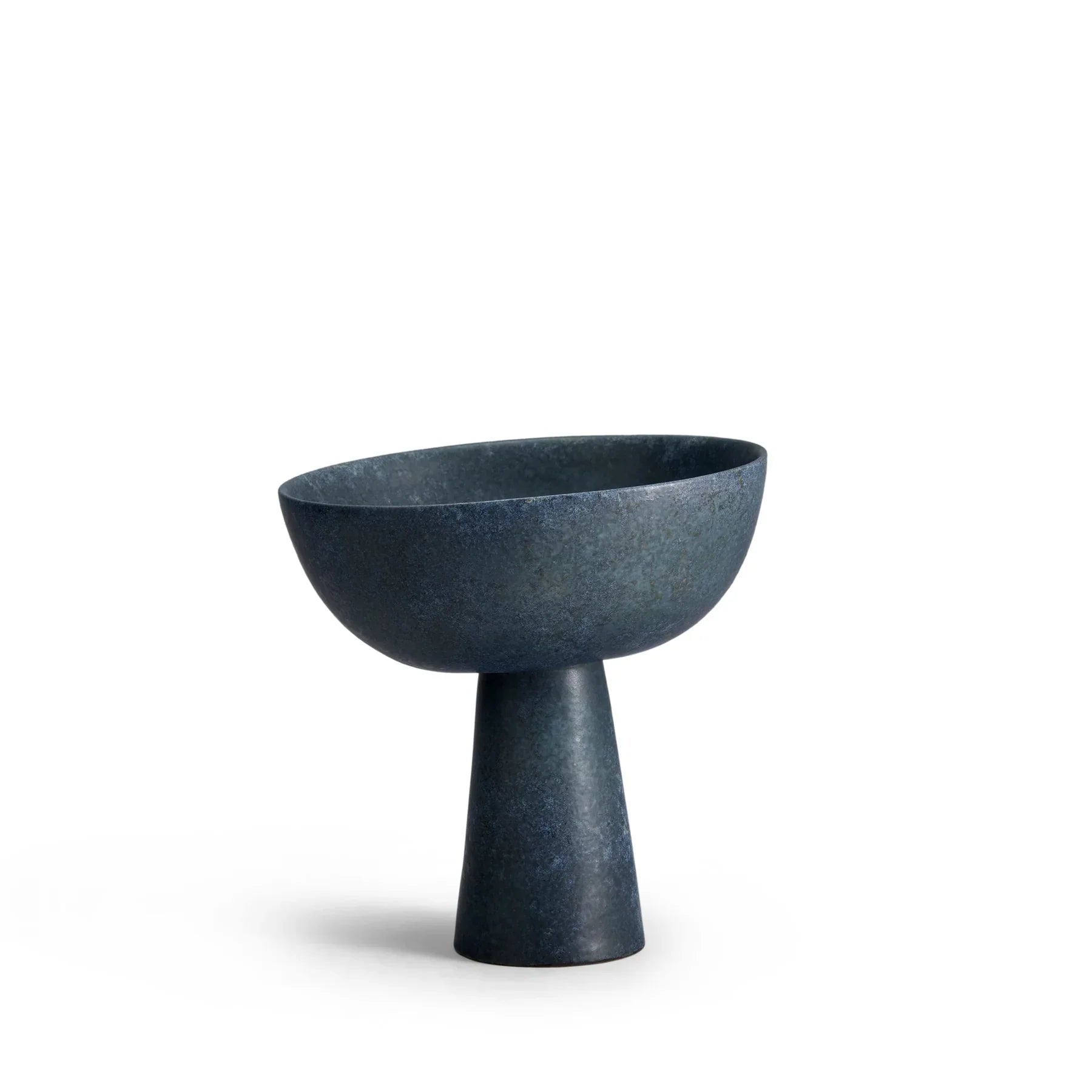 TERRA BOWL ON STAND AGED IRON