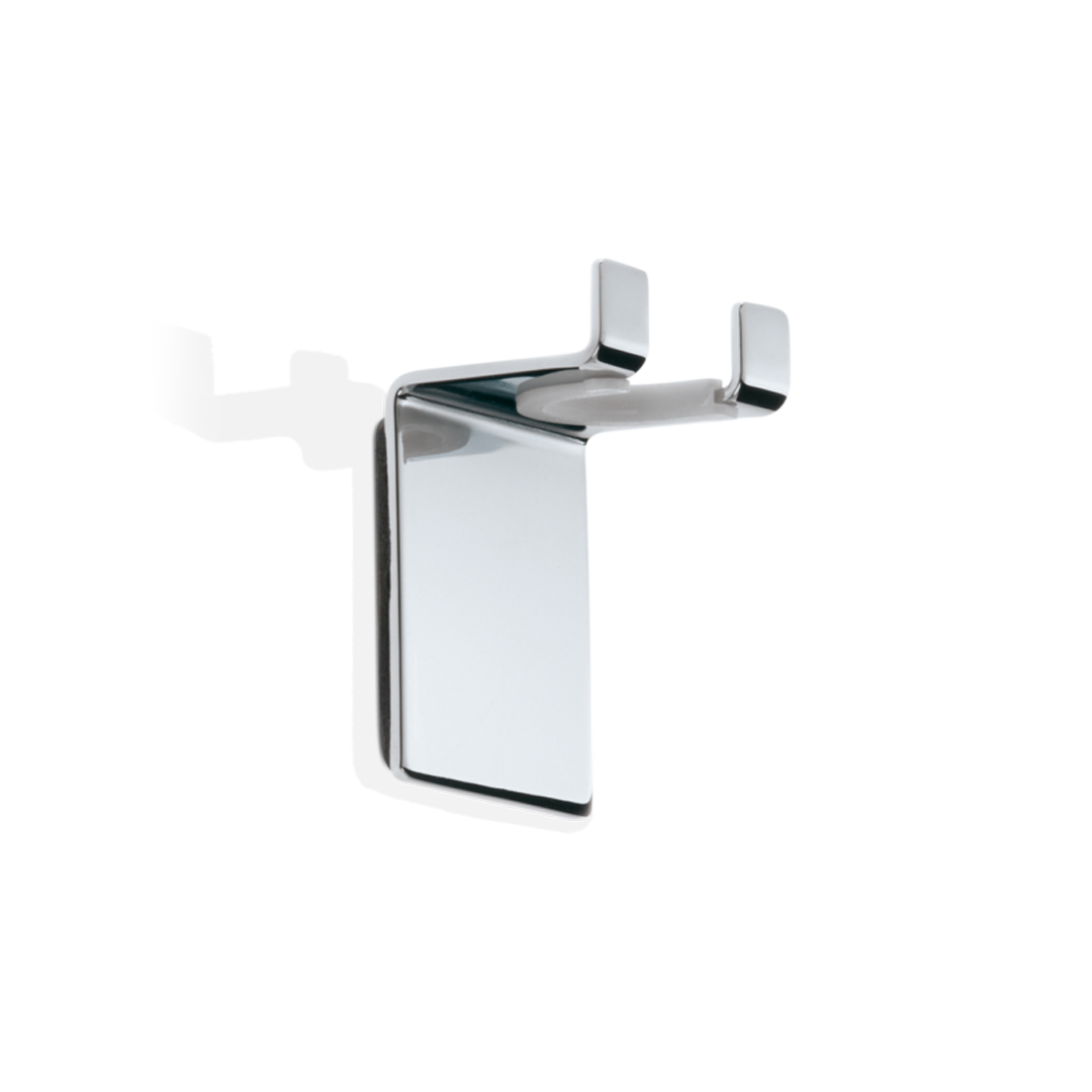 WH 4 Self-Adhesive Double Hook, Chrome