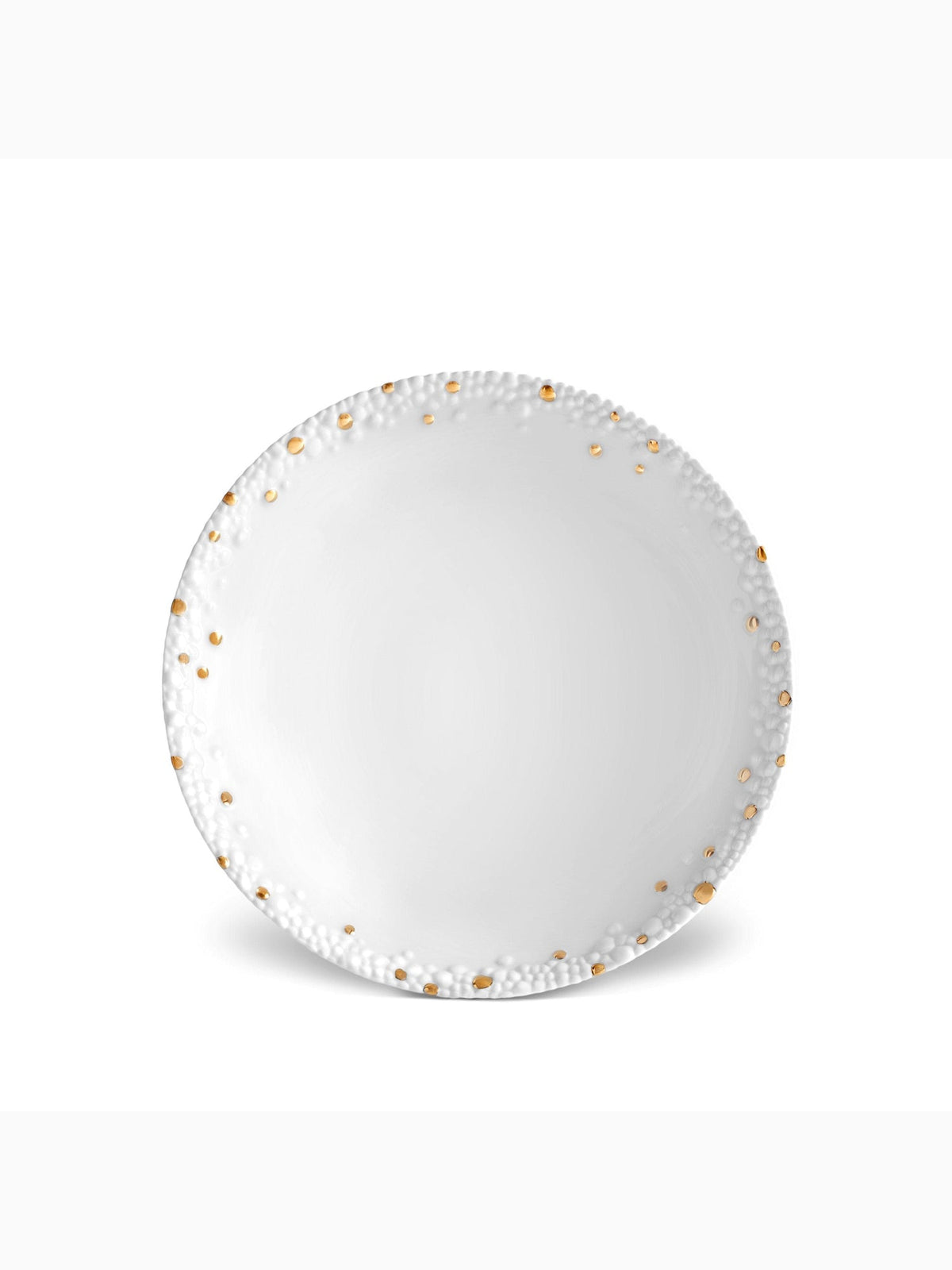 Haas Mojave Soup Plate, White + Gold, L'Objet