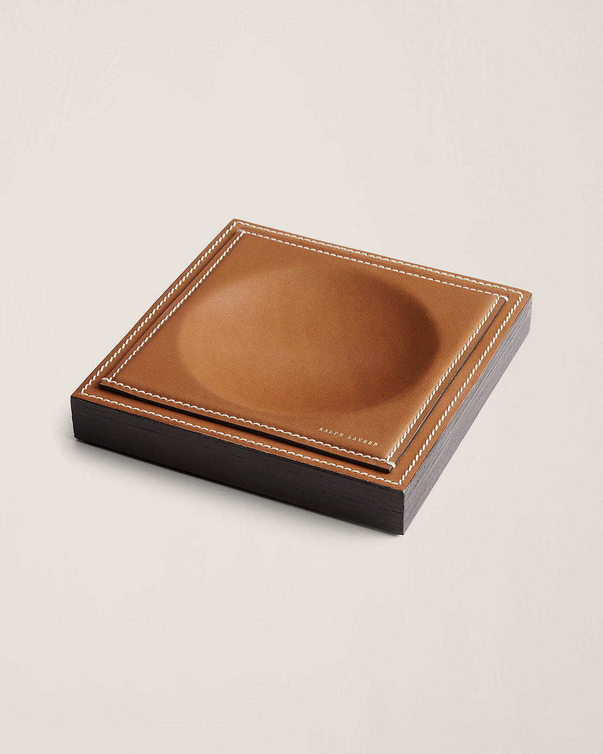 Brennan Leather Catchall, Saddle, Ralph Lauren Home