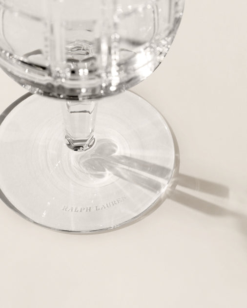 Hudson Plaid Beverage Glass, Clear, Ralph Lauren Home (2)