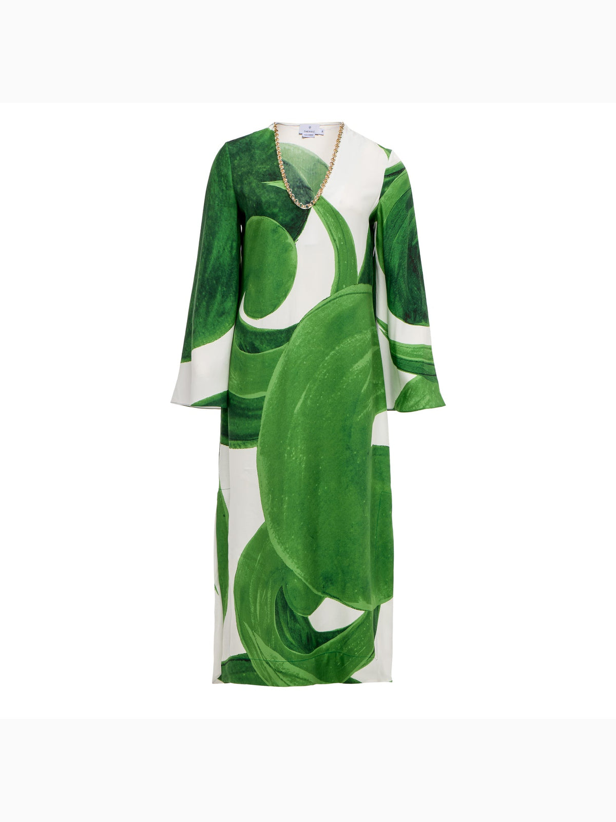 Artemis Maxi Dress, Golden Neckline, Themis Z