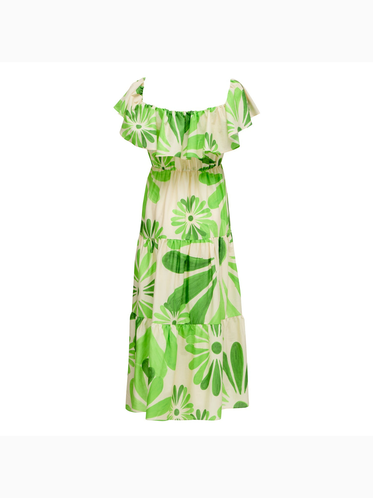 Flora Off-Shoulder Ruffled Midi Dress, Themis Z (3)