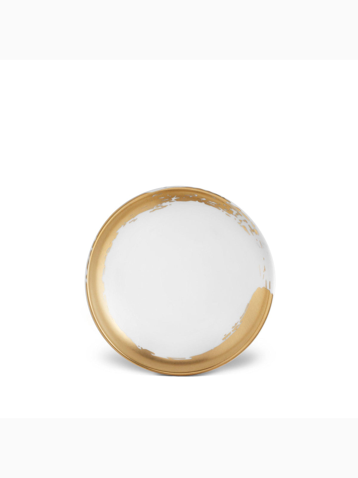 Zen Small Dish, White and Gold, L'Objet