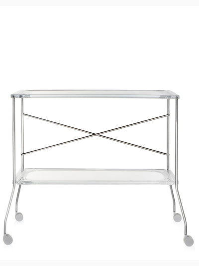 Flip Folding Trolley Table, Crystal, Kartell (3)