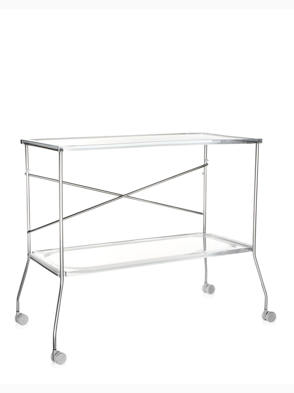 Flip Folding Trolley Table, Crystal, Kartell (2)