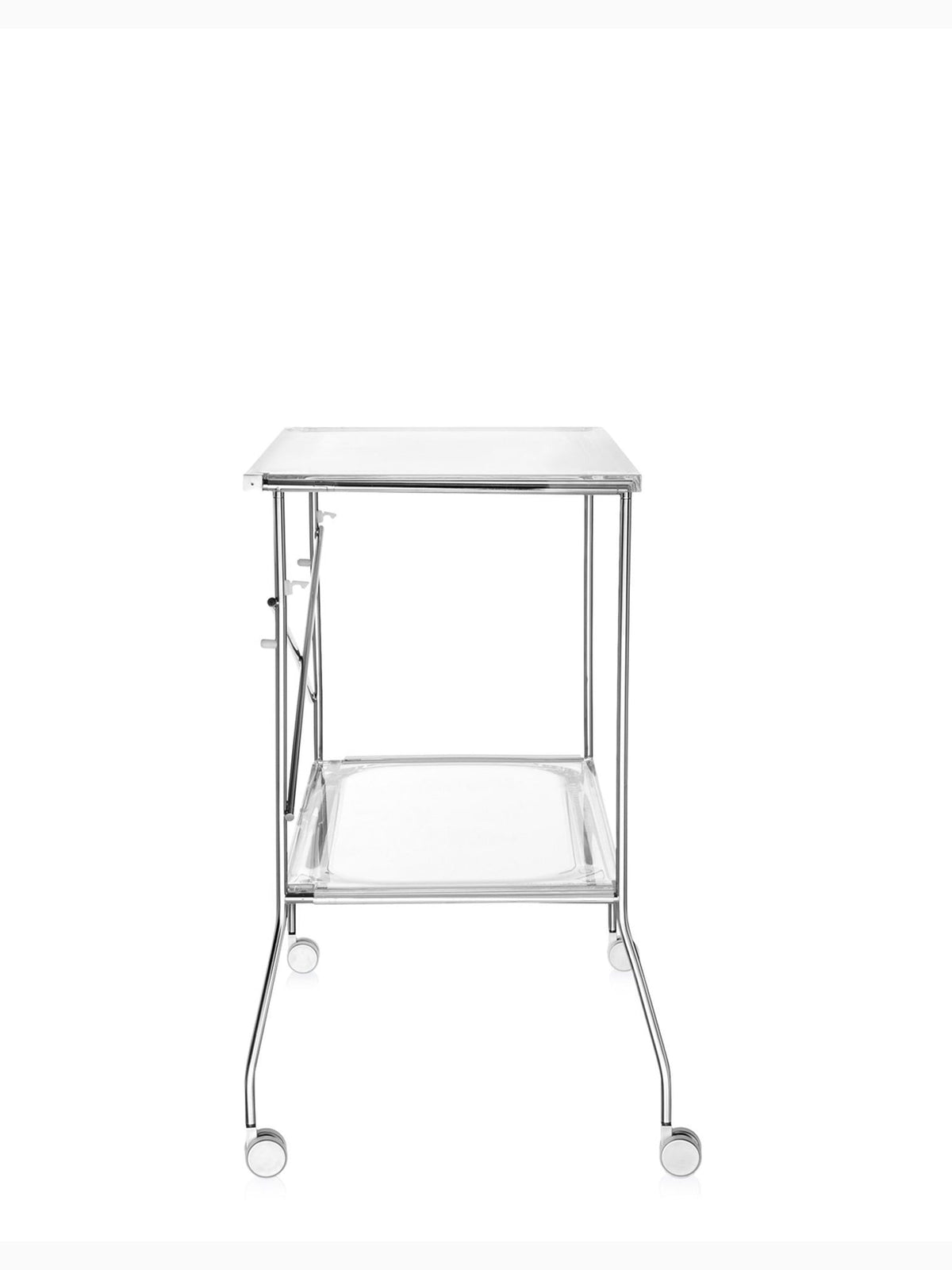 Flip Folding Trolley Table, Crystal, Kartell (4)