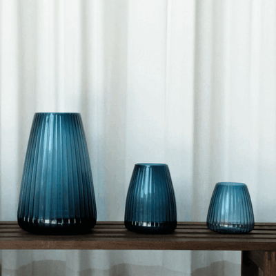 Dim 2.0 Stripe Vase Small, Blue, XLBoom (3)