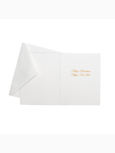 Holly Sprig Marbled Foil Boxed Christmas Cards, Caspari (3)