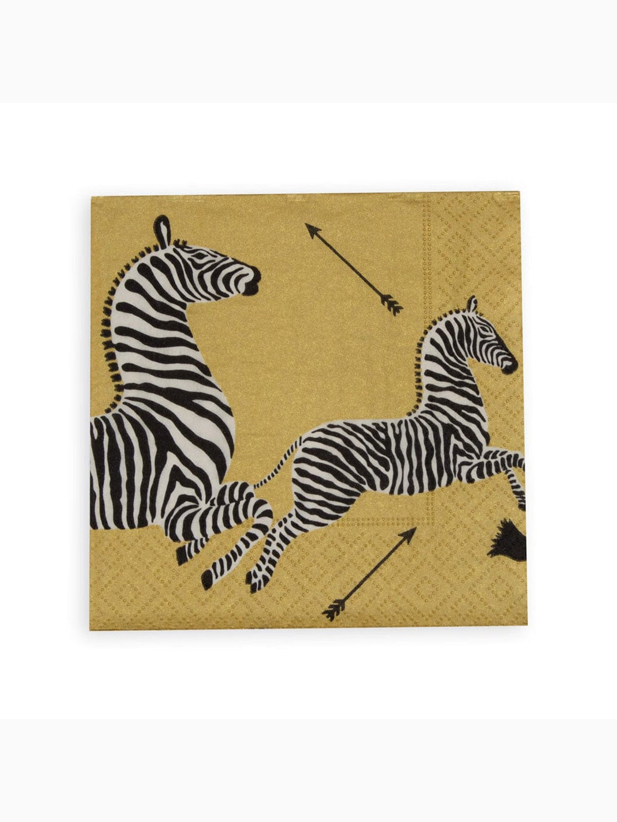 Zebras Cocktail Napkins, Gold, Caspari (4)