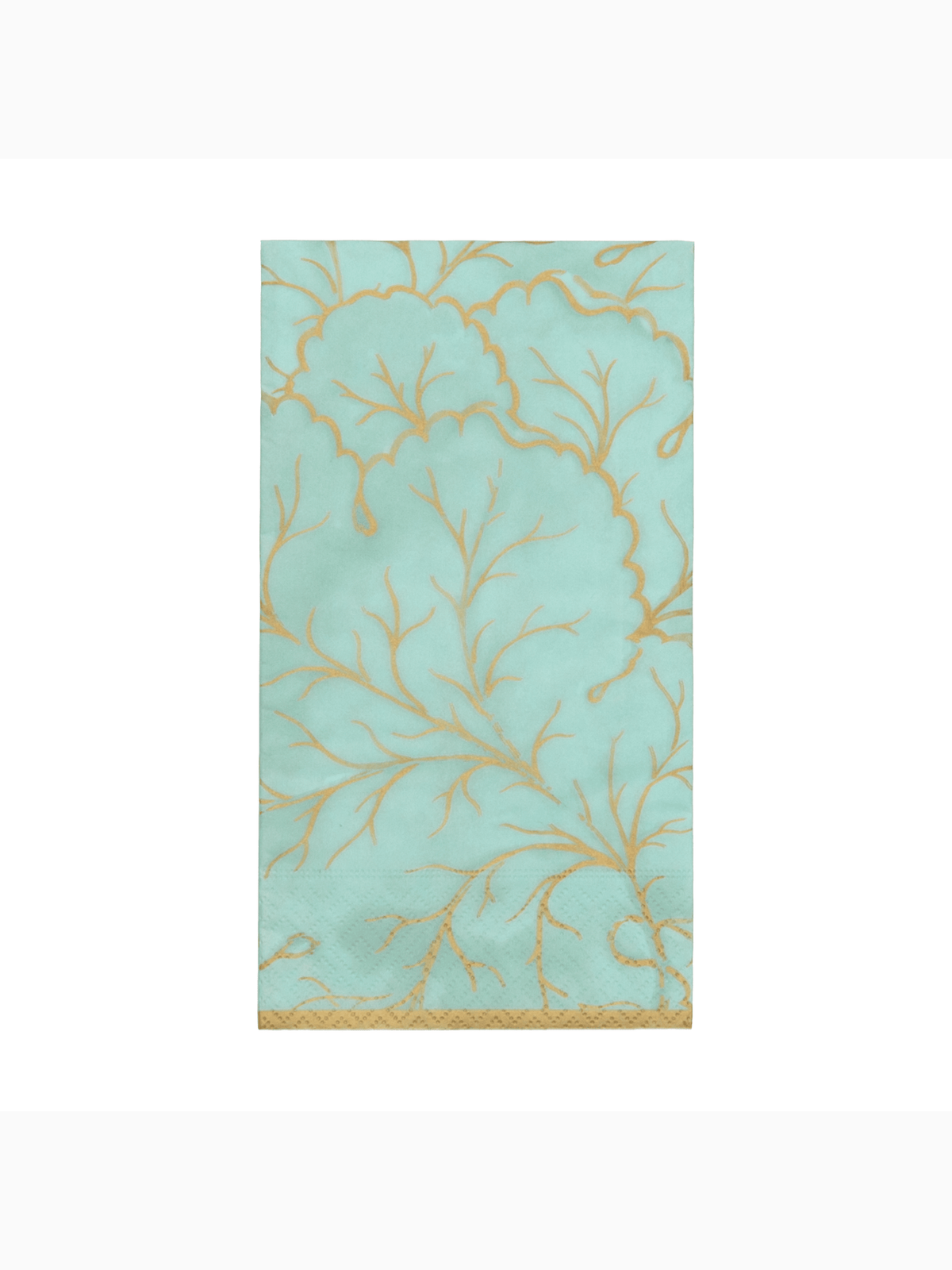 Gilded Majolica Guest Towels, Saltwater, Caspari (3)