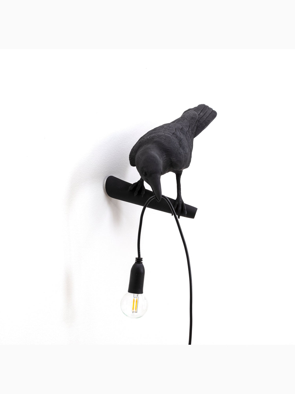 Bird Lamp Looking Left, Black, Seletti (3)