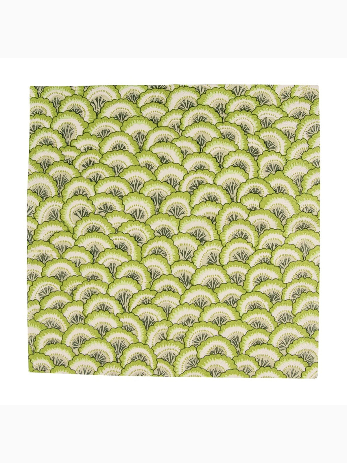 Pontchartrain Scallop Cocktail Napkins, Green, Caspari (4)