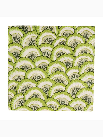 Pontchartrain Scallop Cocktail Napkins, Green, Caspari