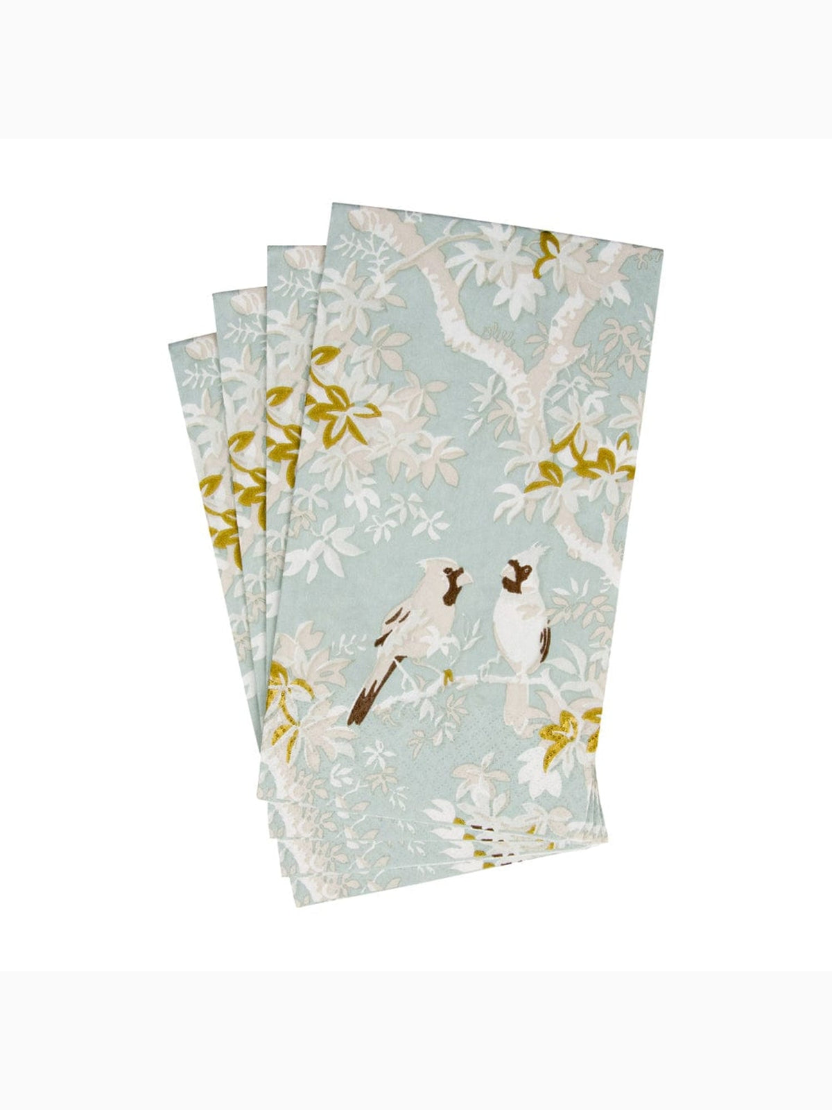 Scenic Songbirds Guest Towels, Celadon, Caspari (2)