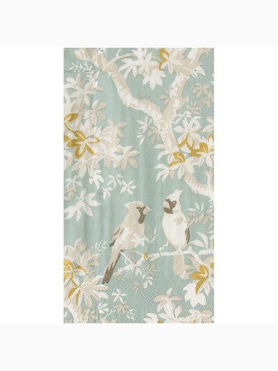 Scenic Songbirds Guest Towels, Celadon, Caspari