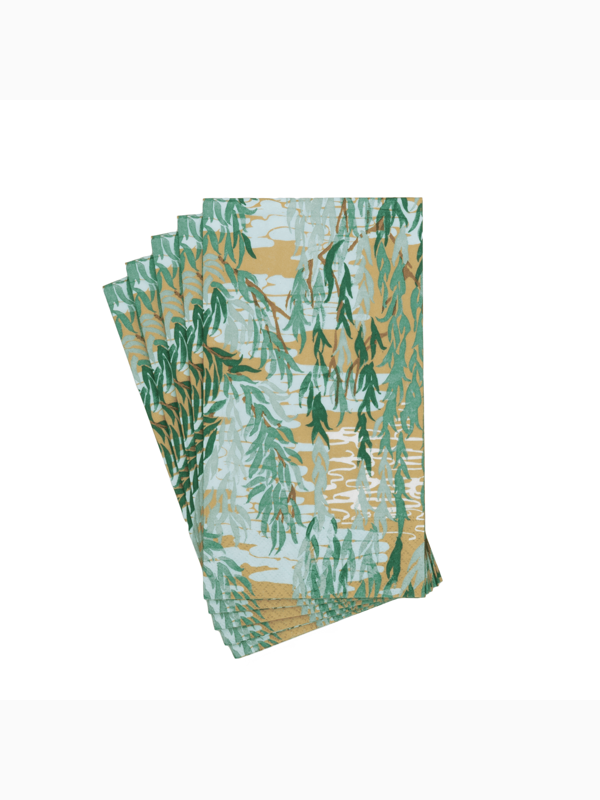Willows Guest Towels, Green, Caspari (2)