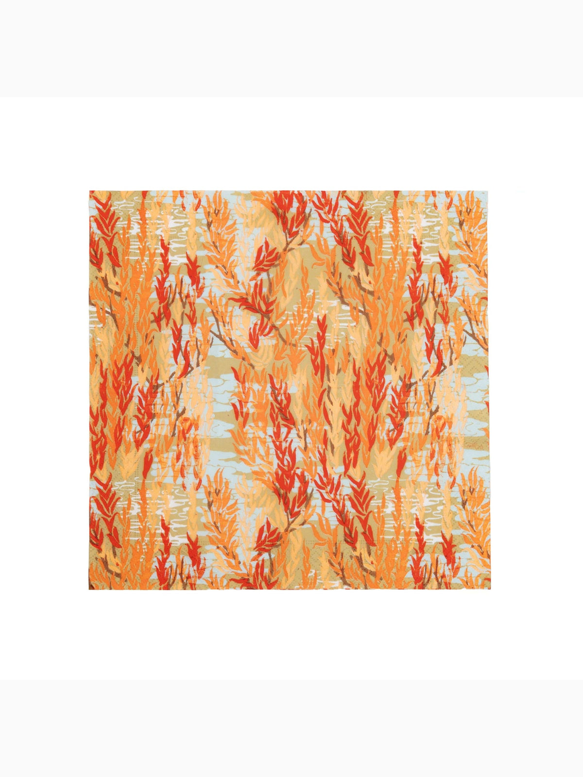 Willows Cocktail Napkins, Coral, Caspari (3)