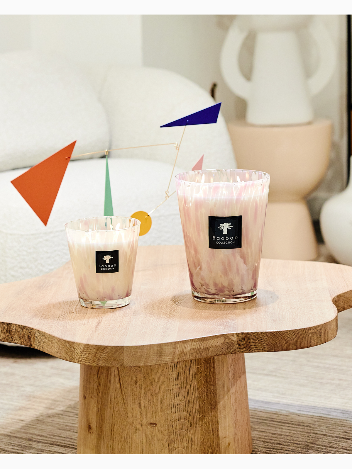 Pearls White Scented Candle, Max 35, Baobab Collection (3)