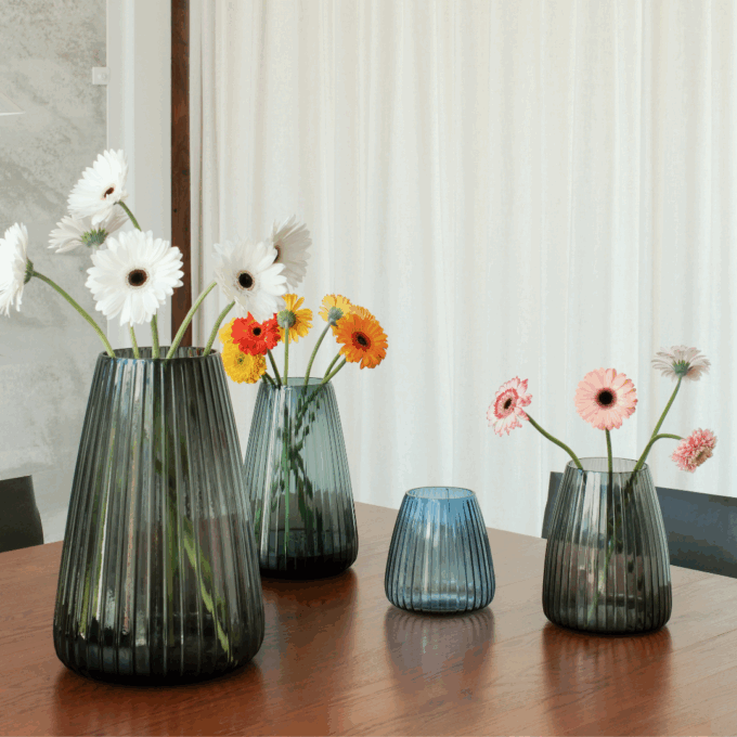 Dim 2.0 Stripe Vase Small, Blue, XLBoom (2)