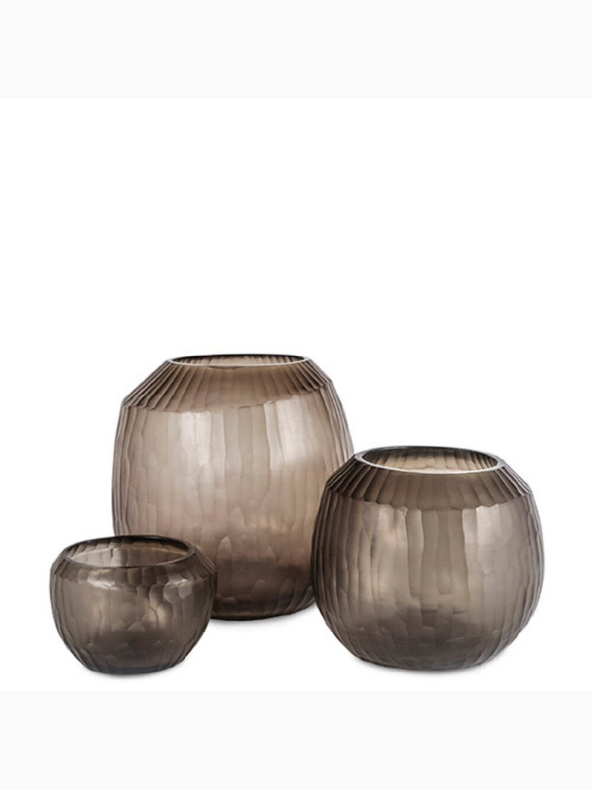 Malia Vase M, Smoke Grey, GUAXS