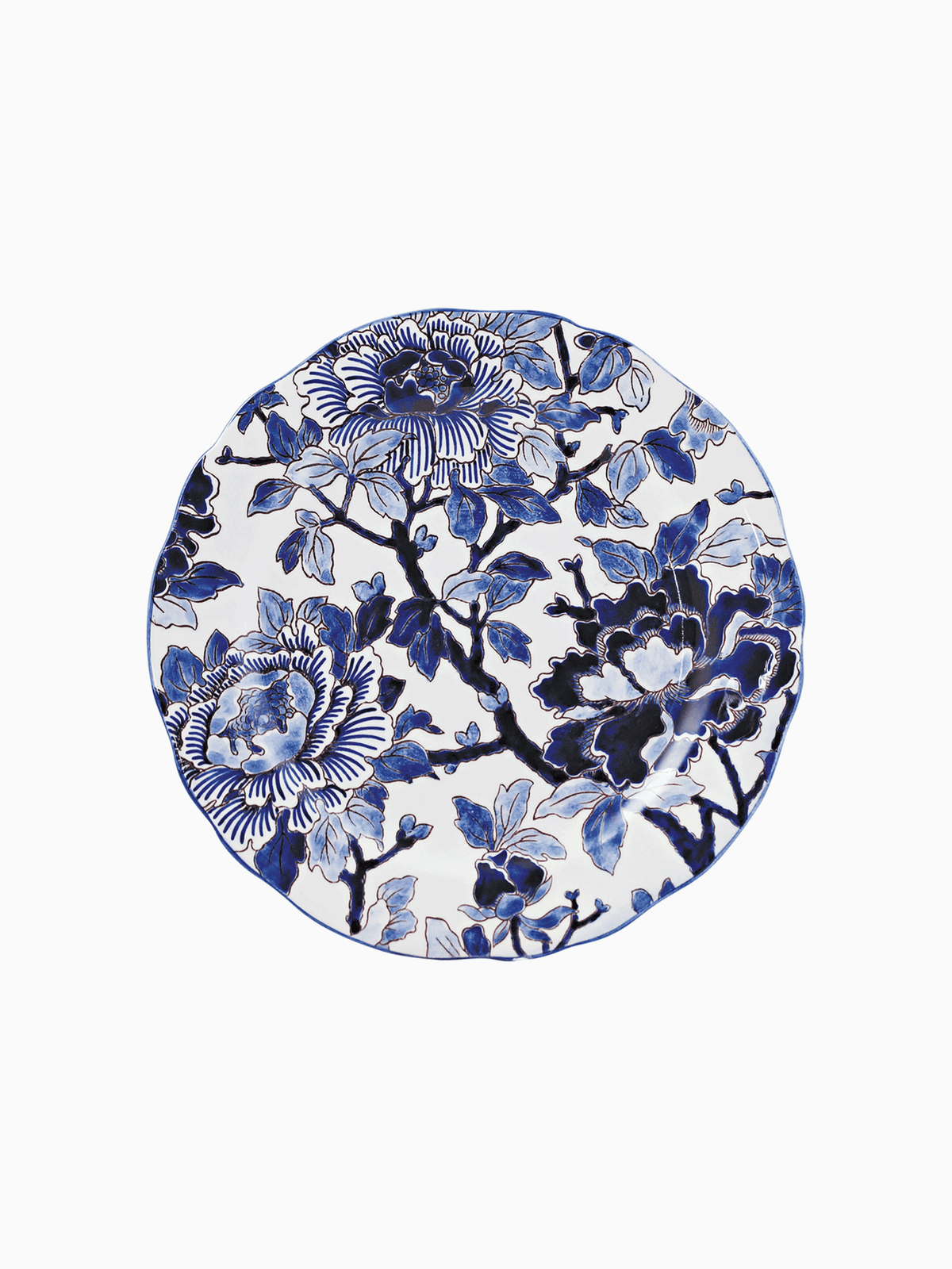 Pivoines Bleues Dessert Plate, Gien