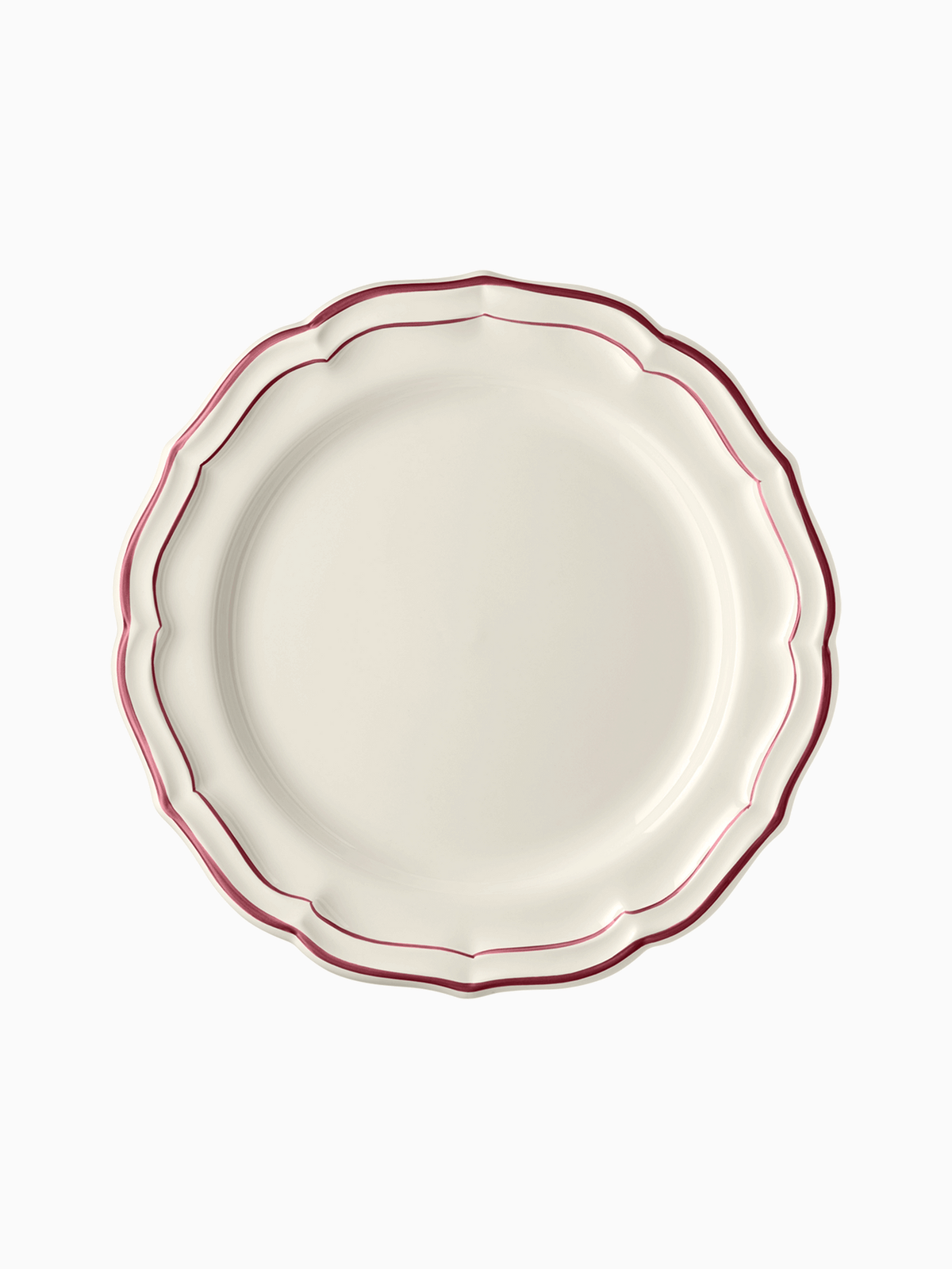 Filet Dinner Plates, Set of 4, Burgundy, Gien
