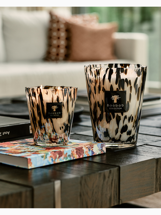 Pearls Black Scented Candle, Max 24, Baobab Collection
