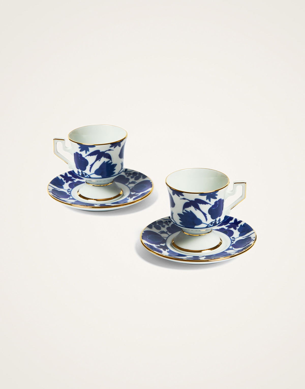 Wildbird Espresso Cups and Saucers Set of 2, La DoubleJ