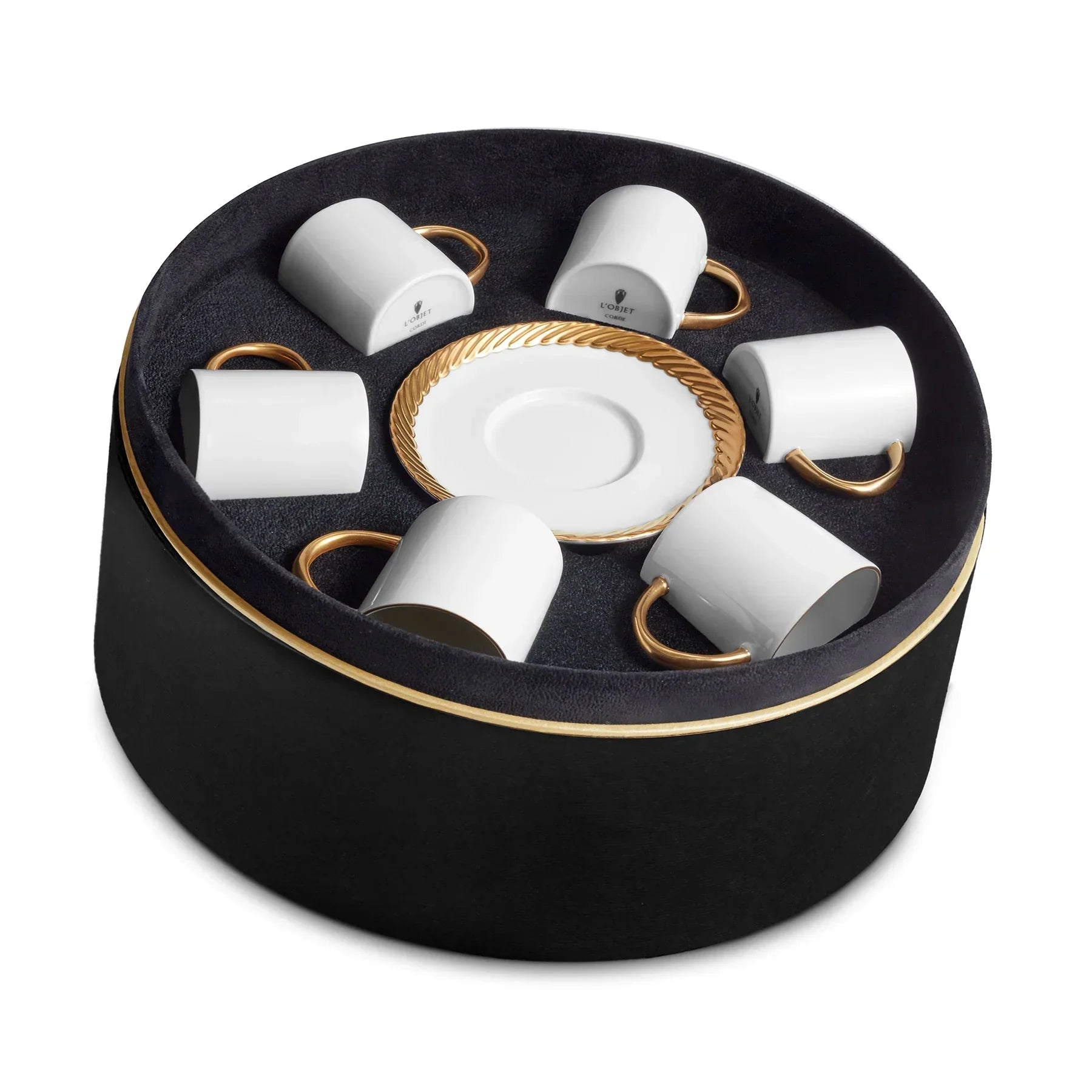 CORDE GOLD ESP+SAUCER SET 6