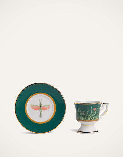Libellula Espresso Cups and Saucers Set of 2, La DoubleJ (4)
