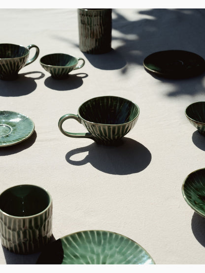 Verde Lanza Espresso Saucer, Green, Serax (2)