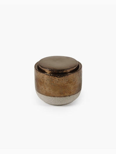 Charred Santal Scented Candle L, Gold, Serax