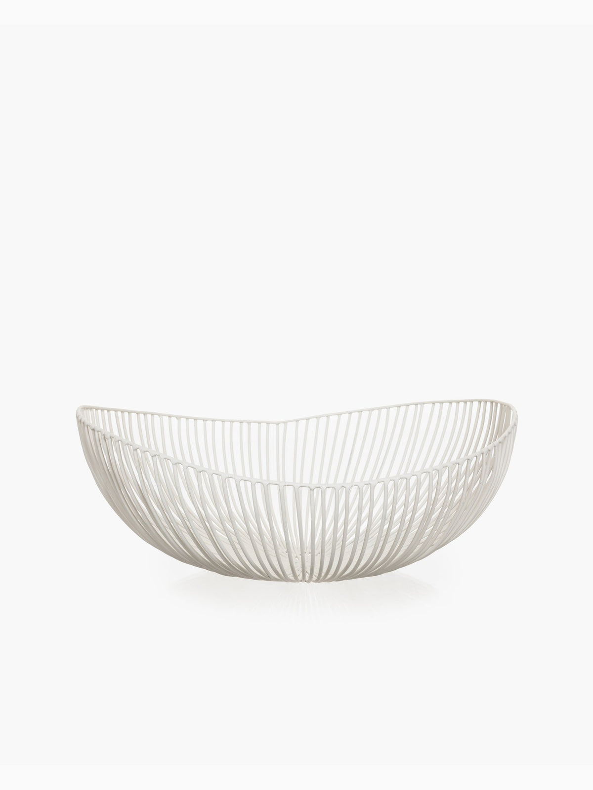 Meo Oval Iron Basket, White, Serax