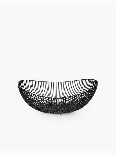 Meo Oval Iron Basket, Black, Serax