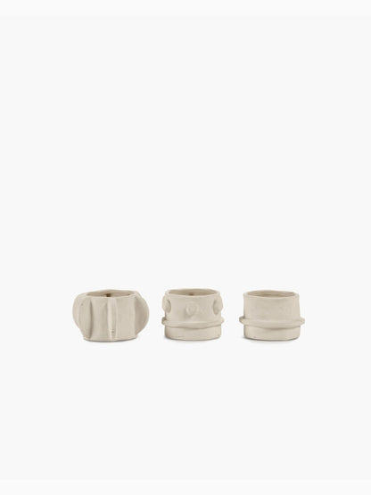 Molly Tealight Holders, Set of 3, Beige, Serax