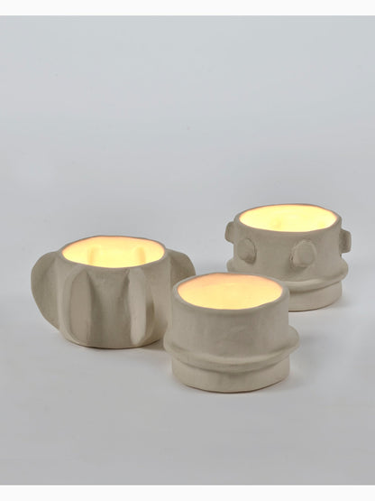 Molly Tealight Holders, Set of 3, Beige, Serax (2)