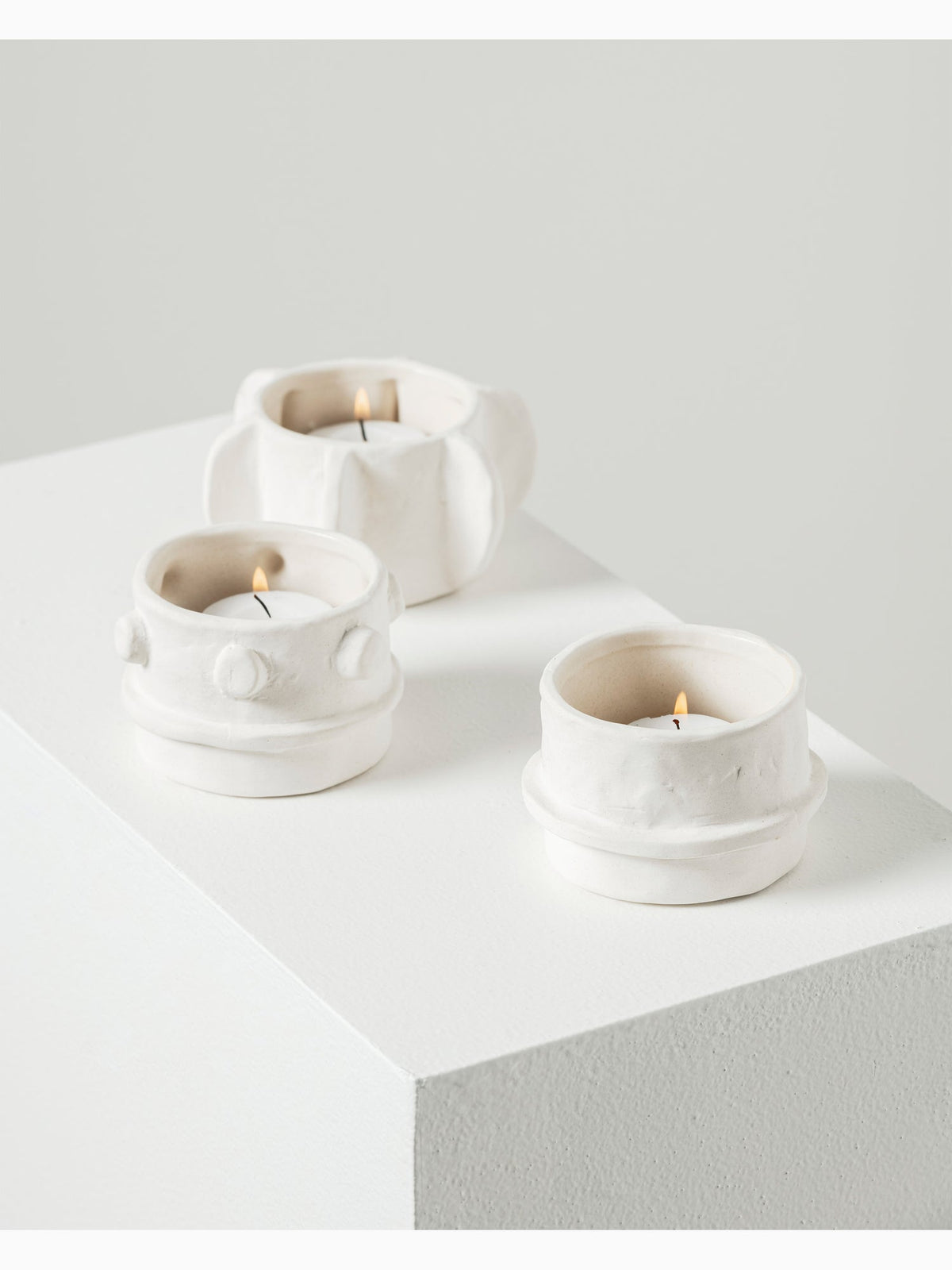 Molly Tealight Holders, Set of 3, Beige, Serax (3)
